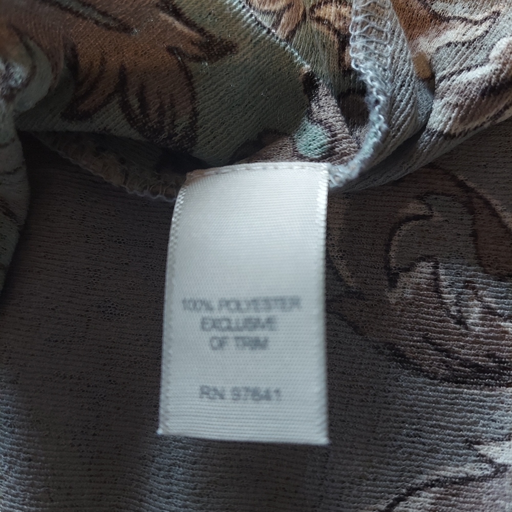 JJill green/brown floral tee - Picture 5 of 8